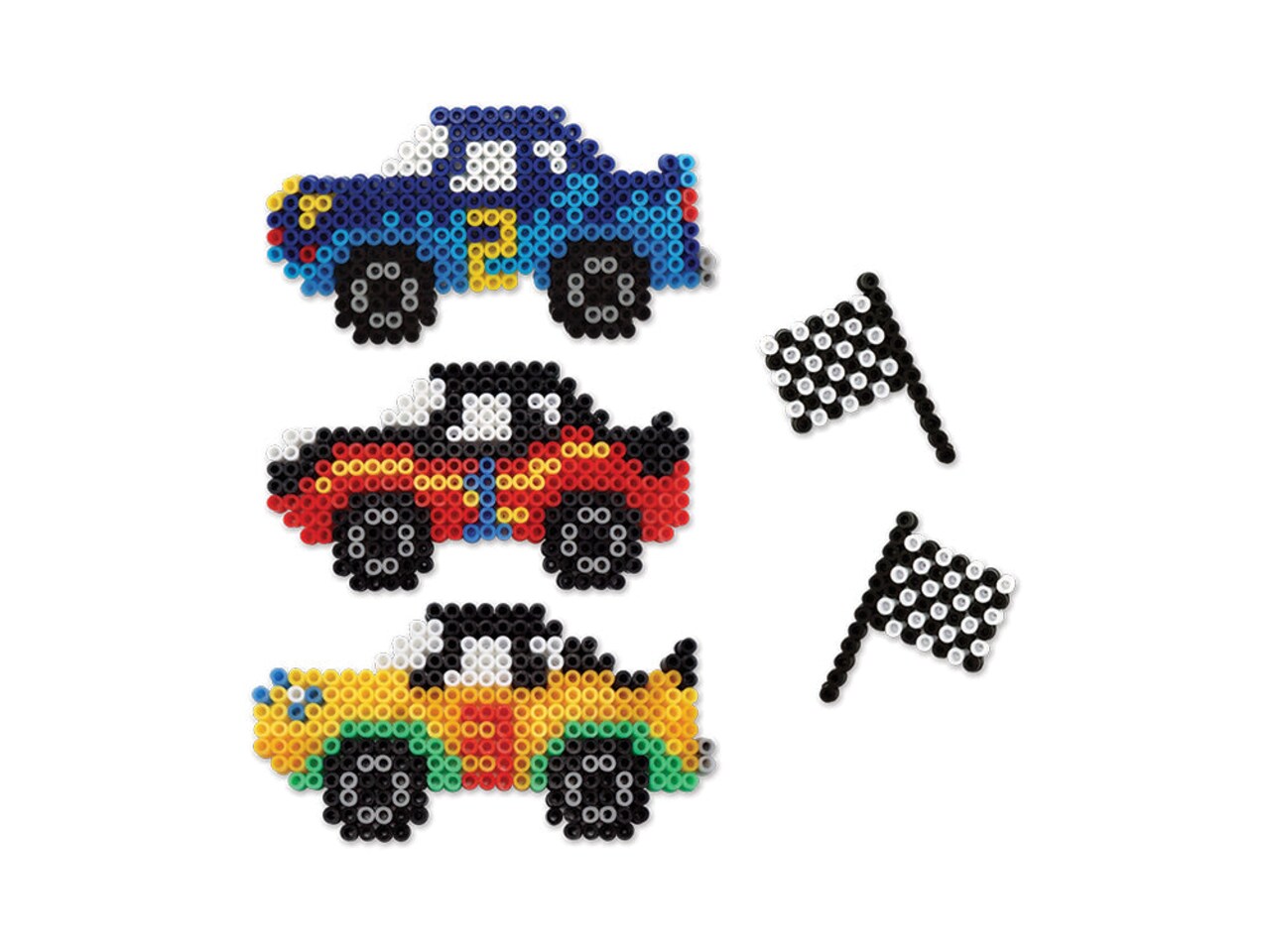 DIY Krafty Kids Raceway Cars Kids Fused Bead Ironing Craft Kit